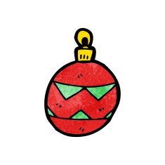 Cartoon Christmas Bauble N173