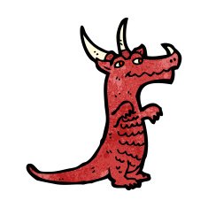 cartoon little dragon N20