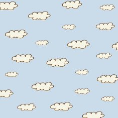 seamless background with cartoon clouds