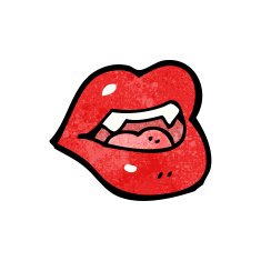 Cartoon Vampire Lips N50