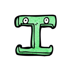 Cartoon Letter I N25