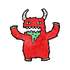 Cartoon Hairy Monster N43