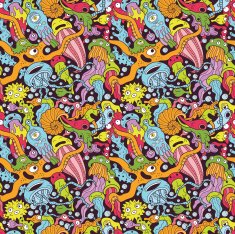 Deep sea monsters seamless pattern N4