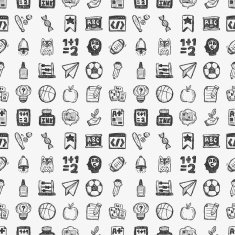 seamless back to school pattern background