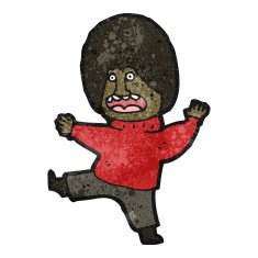 cartoon man karate kicking N2