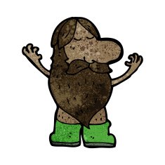 cartoon hippie man N6