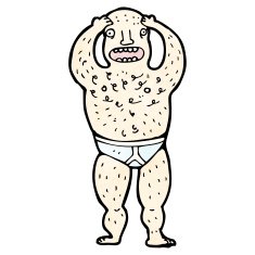 cartoon hairy man N2