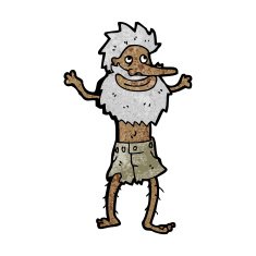 cartoon shipwrecked man N5