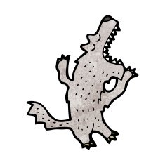 Cartoon Wolf N169
