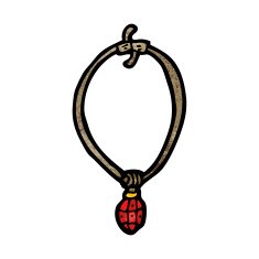 Cartoon Ruby Necklace N8