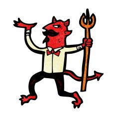 Cartoon Devil With Pitchfork N45 free image download