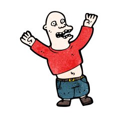 cartoon bald man N36