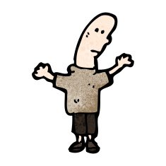 cartoon man with swollen head N6