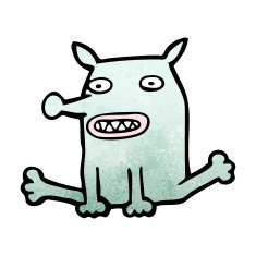 funny cartoon dog N36