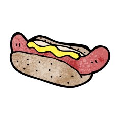 cartoon hotdog N31