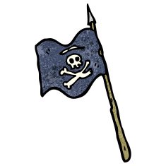 cartoon pirate flag N13