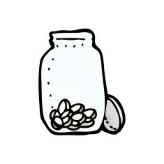 cartoon jar of pills N33