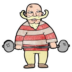 Cartoon Circus Strongman N5
