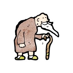 cartoon elderly man N10
