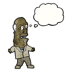 cartoon shocked old man N51