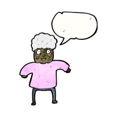 cartoon old woman N26