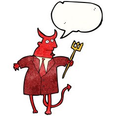 Cartoon Devil With Pitchfork N46