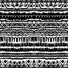 Ethnic pattern in black and white with stripes