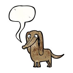 little dog with speech bubble N12