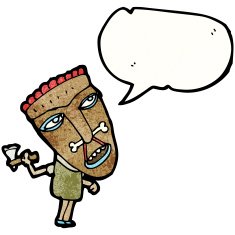 cartoon shaman tribesman N3