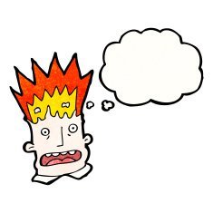 cartoon man with exploding head N24
