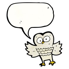 Cartoon Owl N247