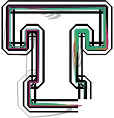 Font Illustration letter t N11