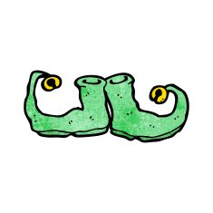 christmas elf shoes cartoon N4
