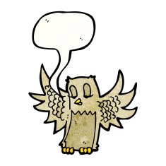 Cartoon Owl N248