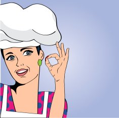 pop art woman cook N9