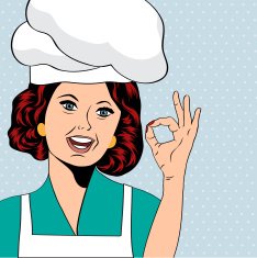 pop art woman cook N11
