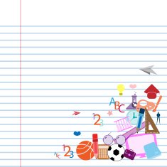 seamless pattern with colorful school icons N14
