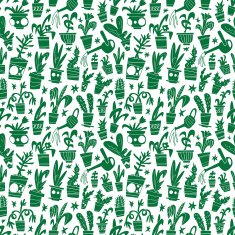 houseplants - seamless background
