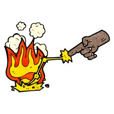 cartoon hand shooting lightning N5