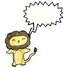 cute lion roaring cartoon N2