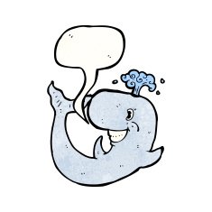 happy cartoon whale N8