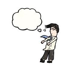 cartoon man in windy weather N5