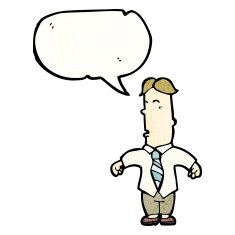 cartoon boring office man N8