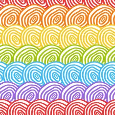 Seamless rainbow doodle background N2