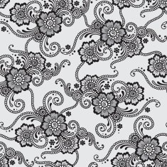 Flower seamless vector ornament N3