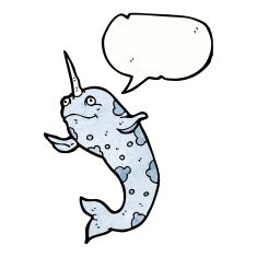 happy narwhal cartoon N6