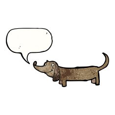 Cartoon Sausage Dog N9