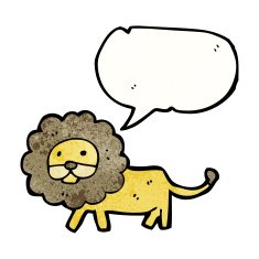 lion with speech bubble N3