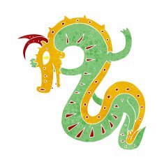 saxon dragon cartoon N14