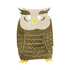 Cartoon Owl N250